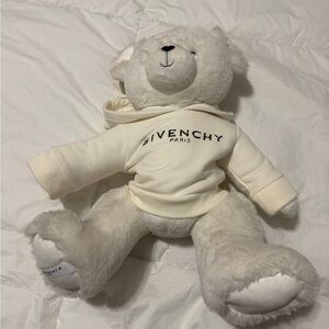 Givenchy Cream and White Plush Bear